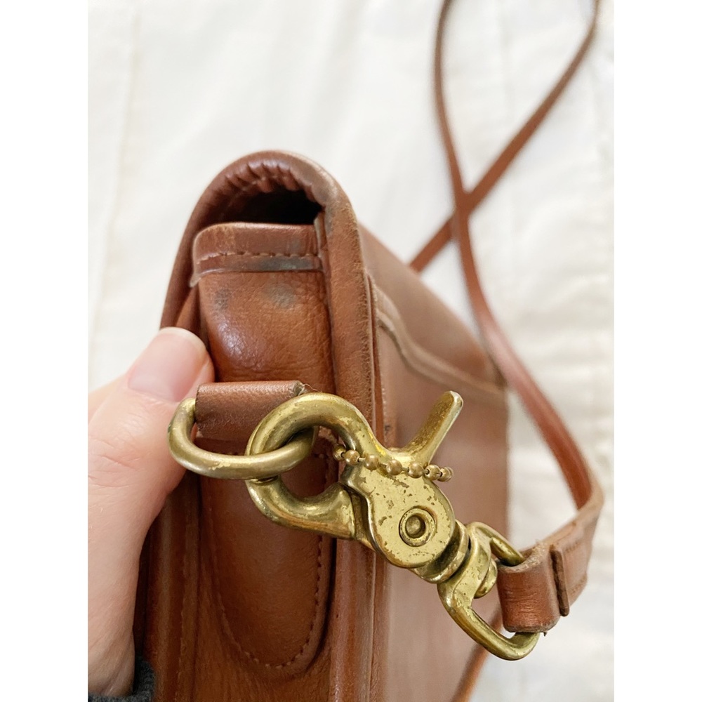 ❌SOLD❌ AUTHENTIC VINTAGE COACH 1994 Cognac Pocket Purse - Picture 6 of 8